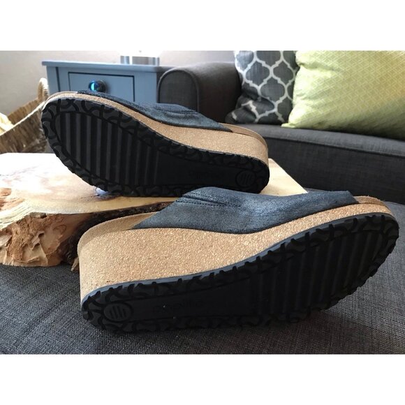 Birkenstock Papillio Namica  Wedge Slip on Sandals Size  8.5/39 in Black - Picture 9 of 9